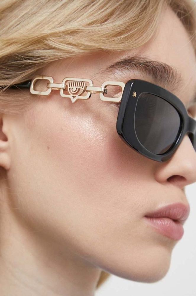 Сонцезахисні окуляри Chiara Ferragni жіночі колір чорний (3157807) фото 7