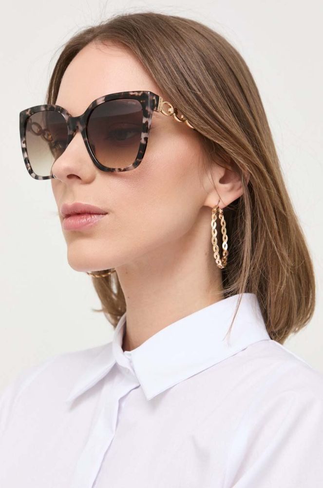 Сонцезахисні окуляри Moschino жіночі колір коричневий (3157810)