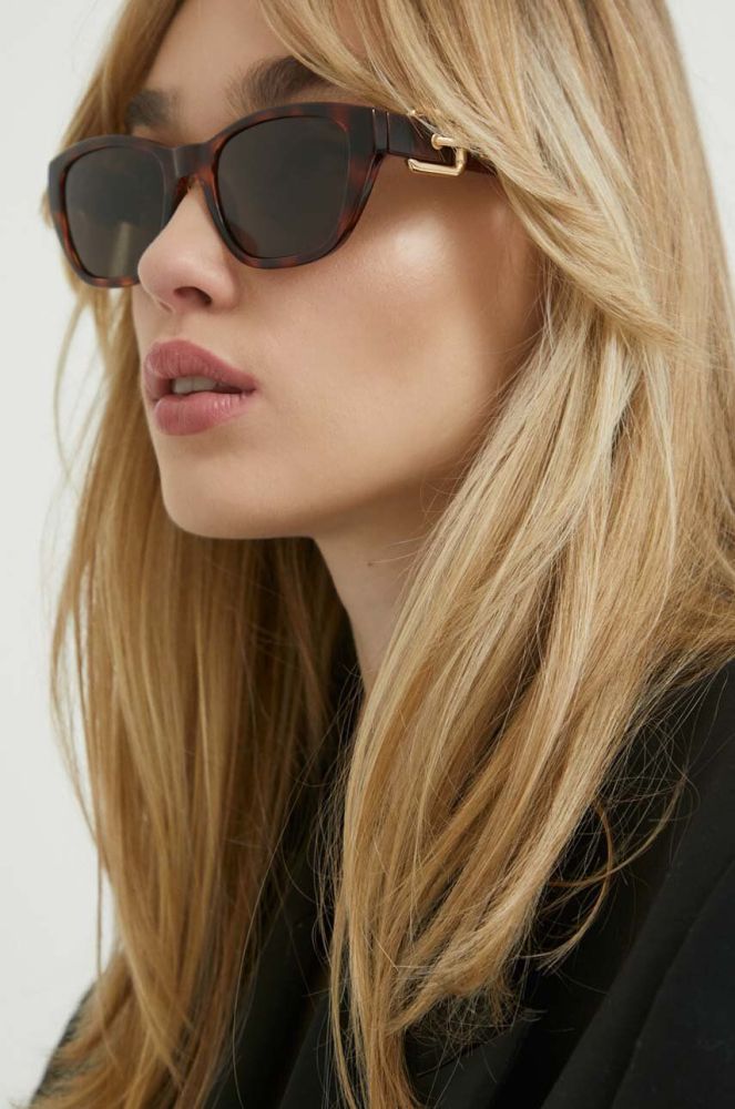 Сонцезахисні окуляри Moschino жіночі колір коричневий (3157813)