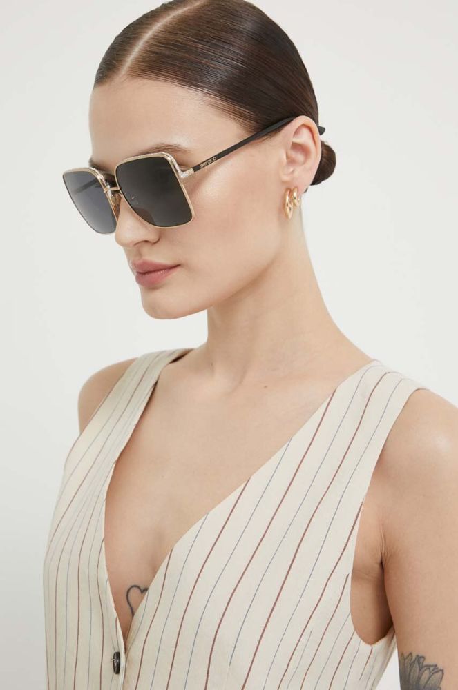 Сонцезахисні окуляри Jimmy Choo жіночі колір чорний (3193683)