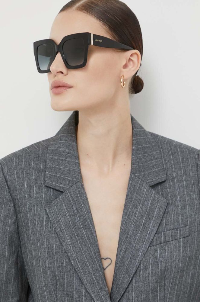 Сонцезахисні окуляри Jimmy Choo жіночі колір чорний (3169250)
