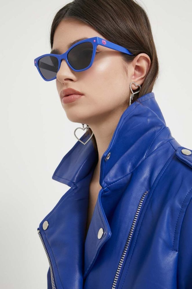 Сонцезахисні окуляри Chiara Ferragni 1020/S жіночі колір синій