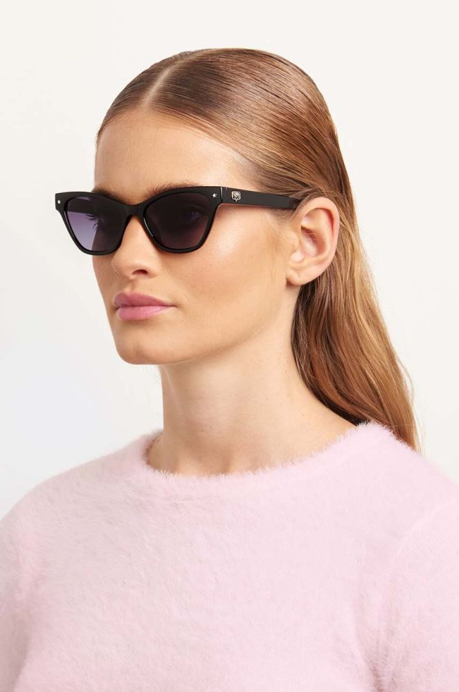 Сонцезахисні окуляри Chiara Ferragni 1020/S жіночі колір чорний