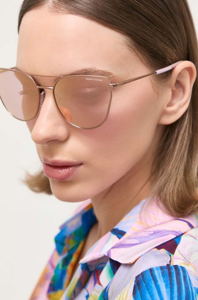 Сонцезахисні окуляри Armani Exchange жіночі колір бежевий (3253453)
