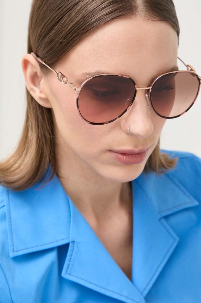 Сонцезахисні окуляри Michael Kors жіночі колір коричневий (3253466)