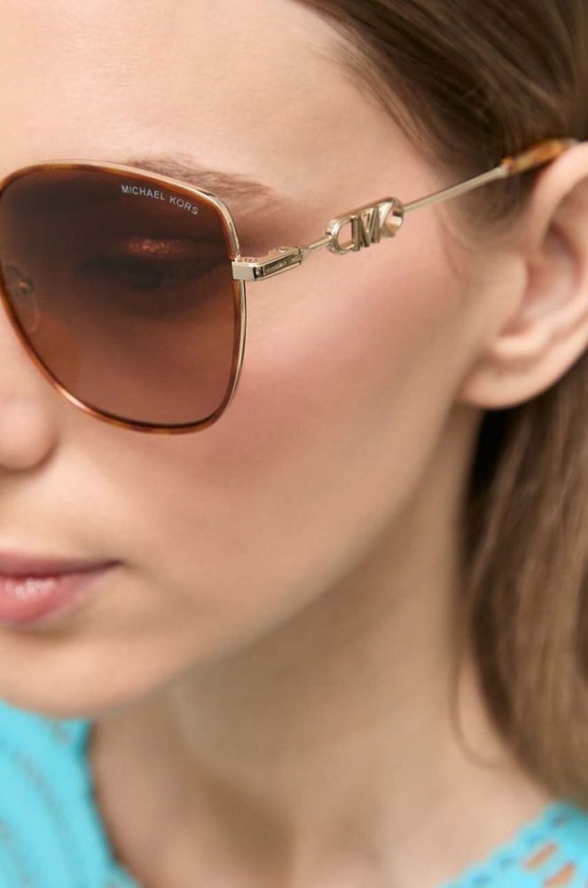 Сонцезахисні окуляри Michael Kors жіночі колір червоний фото 7