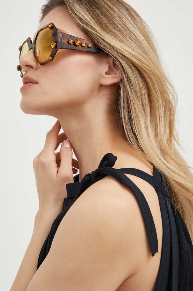 Сонцезахисні окуляри Swarovski 56349748 CONSTELLA жіночі колір коричневий