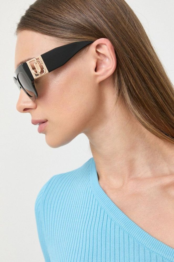 Сонцезахисні окуляри Jimmy Choo Nena жіночі колір чорний (3178932) фото 6