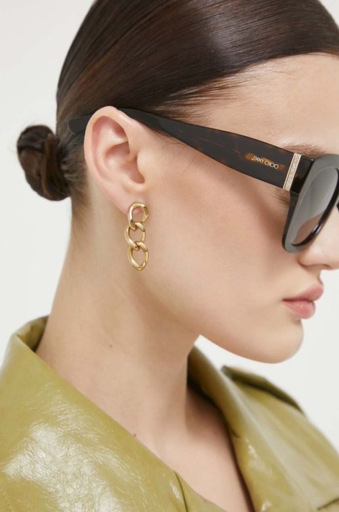 Сонцезахисні окуляри Jimmy Choo колір коричневий фото 6