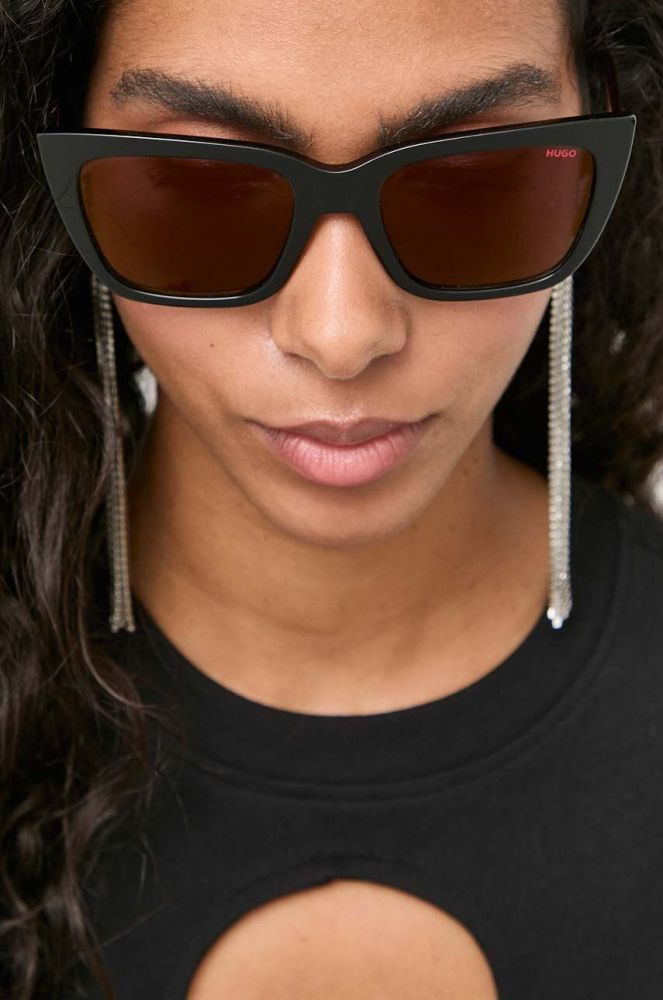 Сонцезахисні окуляри HUGO жіночі колір чорний (3157830)