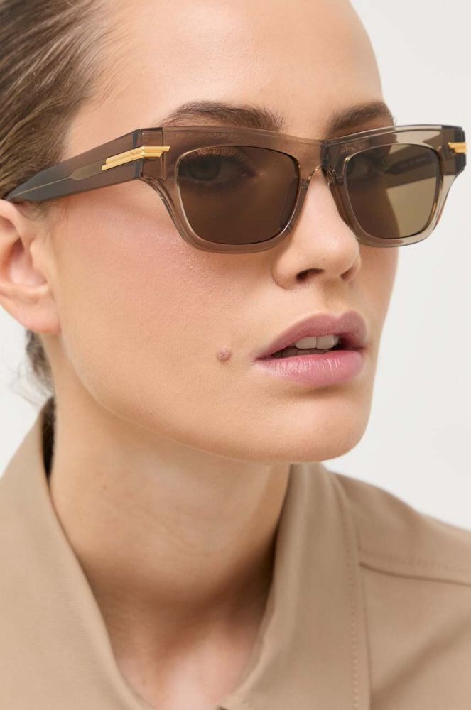 Сонцезахисні окуляри Bottega Veneta жіночі колір коричневий (3204368)