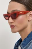 Сонцезахисні окуляри Bottega Veneta BV1219S жіночі колір помаранчевий