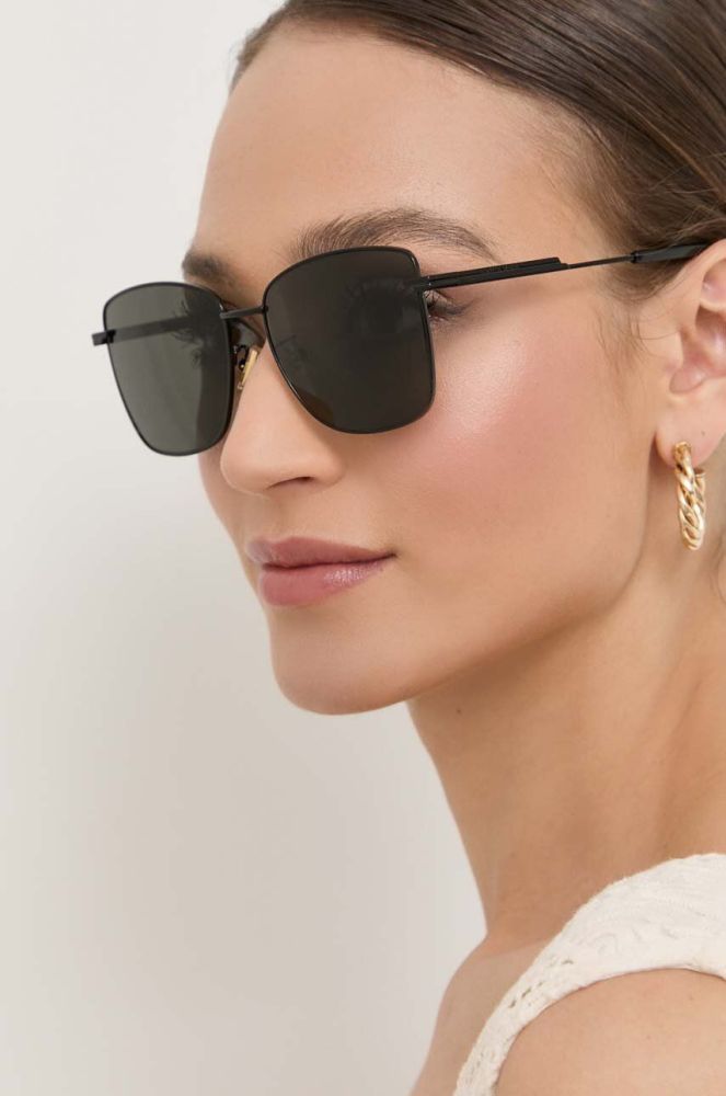 Сонцезахисні окуляри Bottega Veneta жіночі колір чорний (3204369)