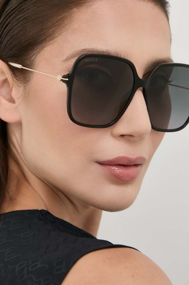Сонцезахисні окуляри Gucci жіночі колір чорний (3169276)