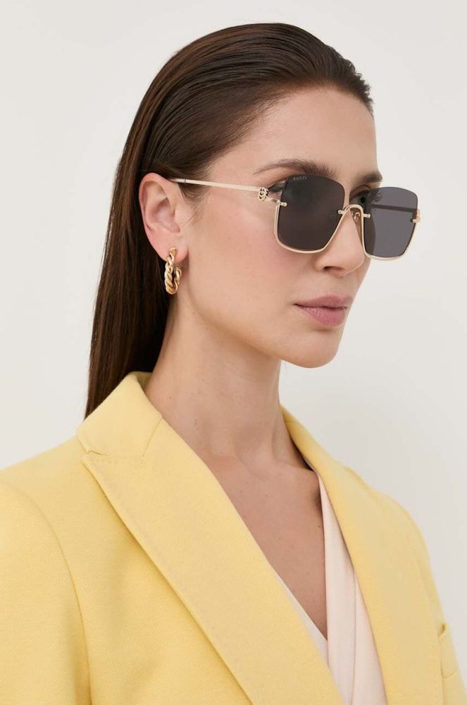 Сонцезахисні окуляри Gucci жіночі колір золотий (3169278)