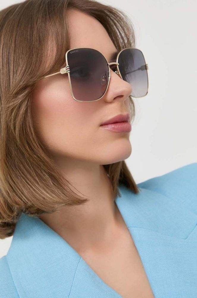 Сонцезахисні окуляри Gucci жіночі колір золотий (3204372)