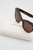 Сонцезахисні окуляри Alexander McQueen AM0391S жіночі колір коричневий