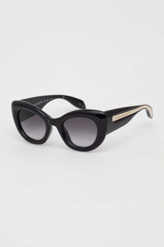 Сонцезахисні окуляри Alexander McQueen AM0403S жіночі колір чорний фото 2