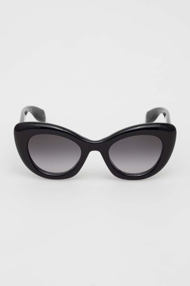Сонцезахисні окуляри Alexander McQueen AM0403S жіночі колір чорний фото 3