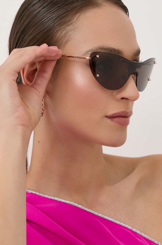 Сонцезахисні окуляри Alexander McQueen AM0413S жіночі колір золотий (3178617) фото 6