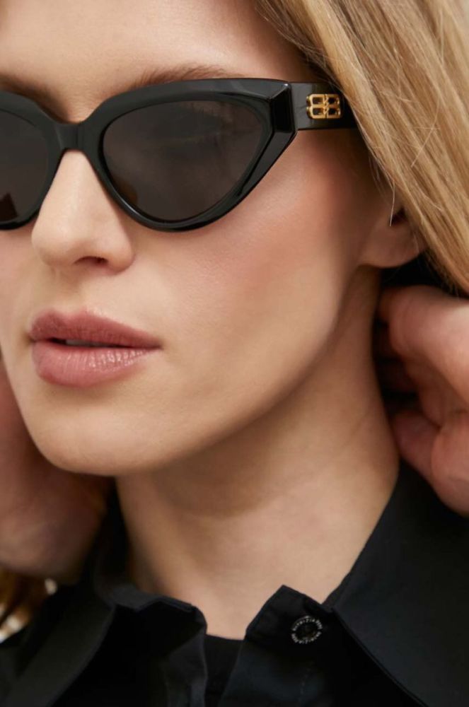 Сонцезахисні окуляри Balenciaga BB0270S жіночі колір чорний фото 5