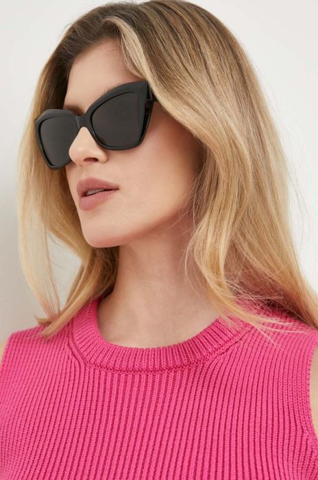 Сонцезахисні окуляри Balenciaga BB0271S жіночі колір чорний Сонцезахисні окуляри Balenciaga BB0271S жіночі колір чорний