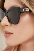 Сонцезахисні окуляри Balenciaga BB0271S жіночі колір чорний Сонцезахисні окуляри Balenciaga BB0271S жіночі колір чорний