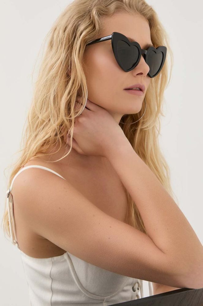 Сонцезахисні окуляри Saint Laurent жіночі колір чорний (3204394)