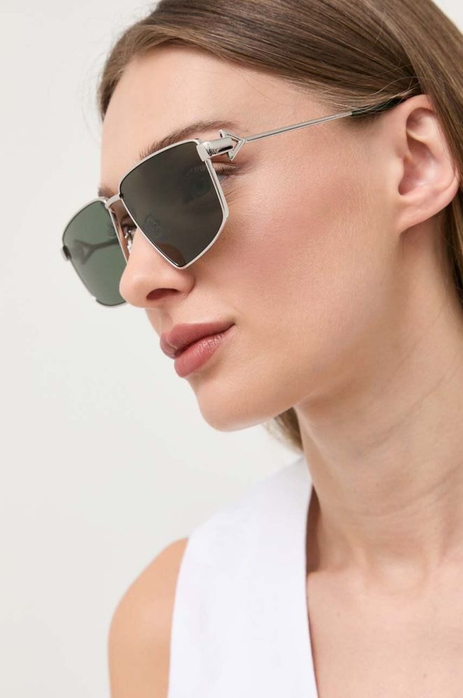 Сонцезахисні окуляри Bottega Veneta жіночі колір срібний (3309622)