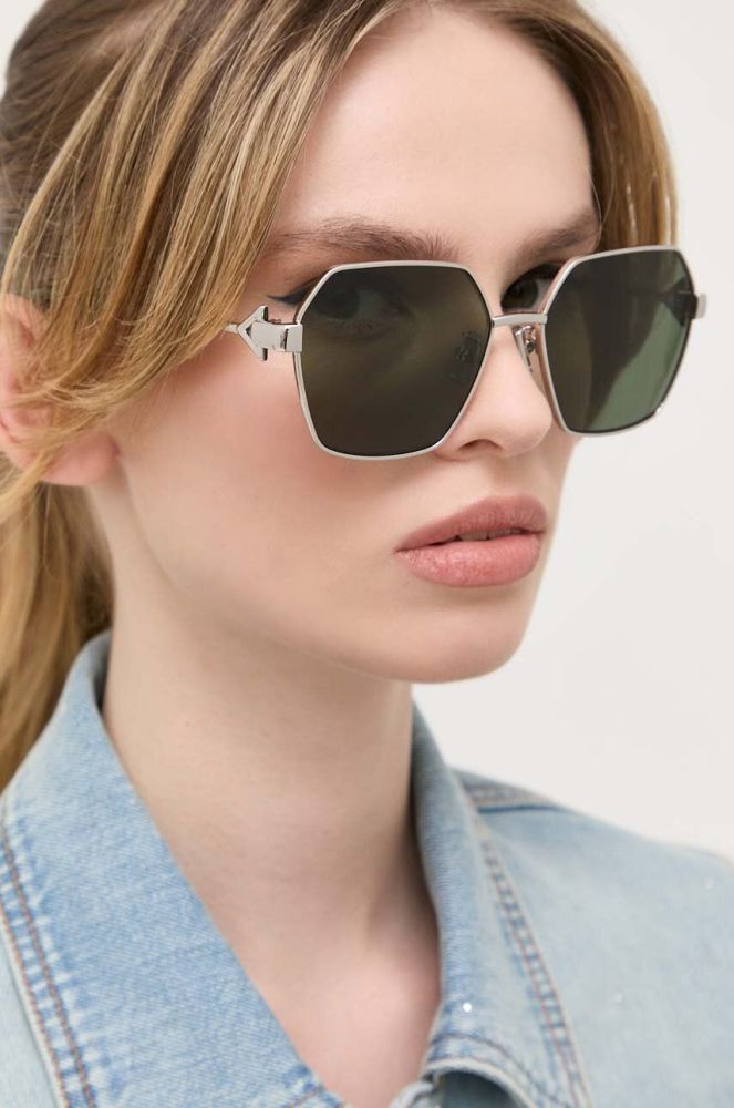 Сонцезахисні окуляри Bottega Veneta жіночі колір срібний (3321433)