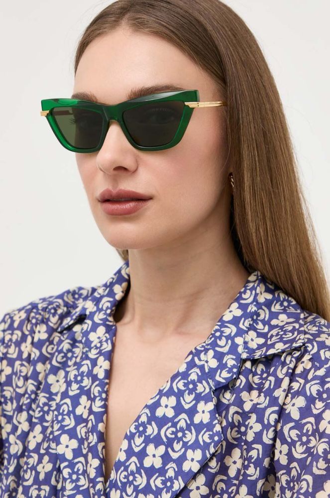 Сонцезахисні окуляри Bottega Veneta жіночі колір зелений (3305650)