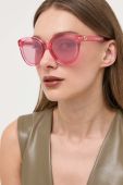 Сонцезахисні окуляри Gucci жіночі колір рожевий