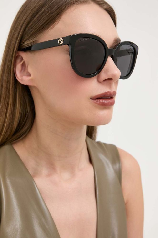 Сонцезахисні окуляри Gucci жіночі колір чорний (3305661)