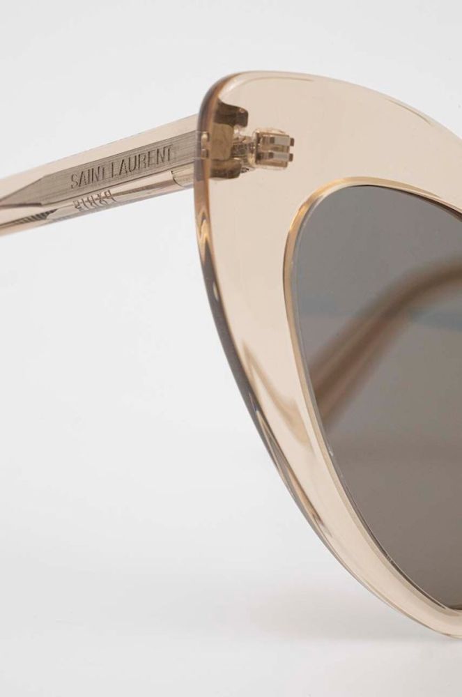Сонцезахисні окуляри Saint Laurent жіночі колір бежевий (3332450) фото 4