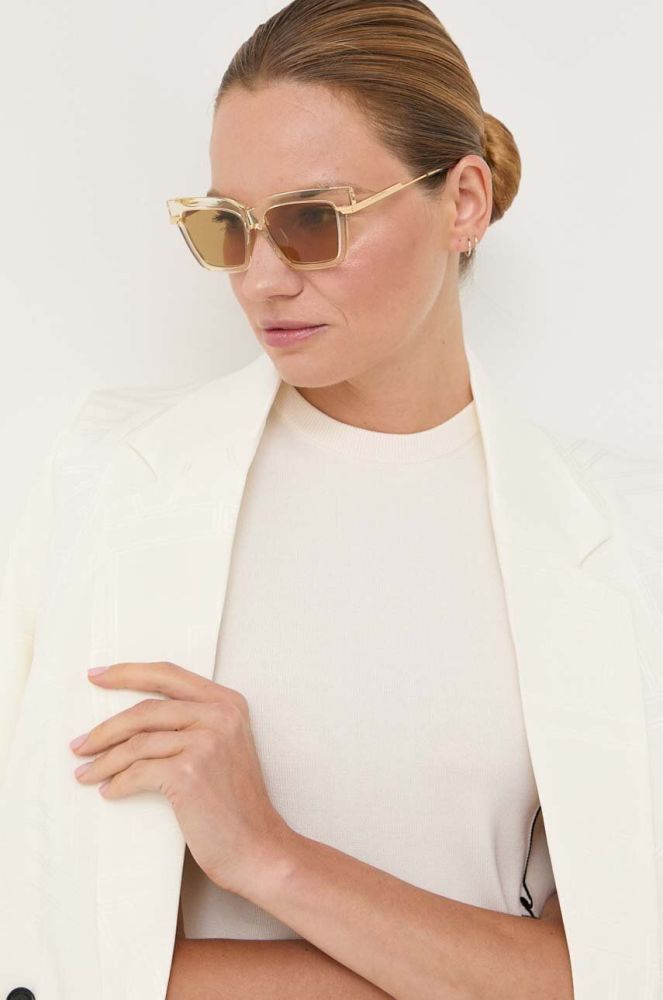 Сонцезахисні окуляри Bottega Veneta жіночі колір прозорий