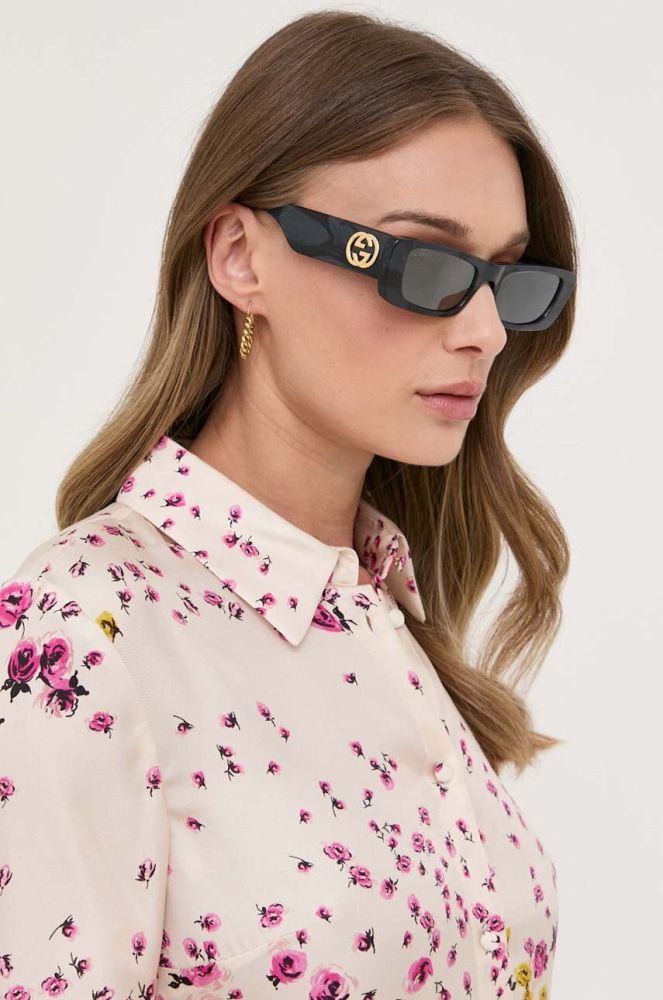 Сонцезахисні окуляри Gucci жіночі колір сірий (3321440)