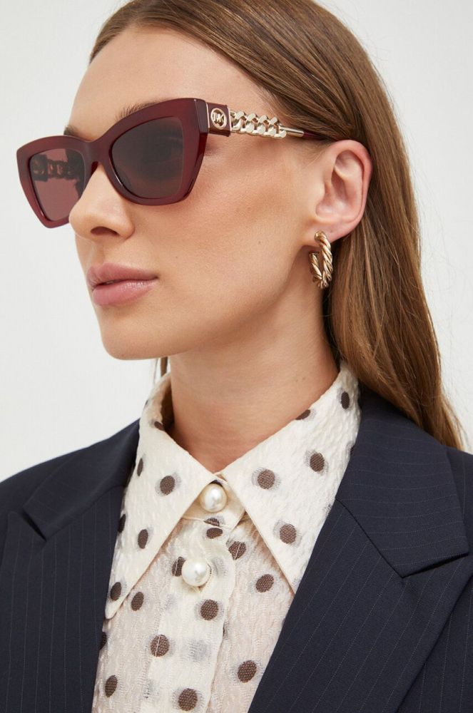 Сонцезахисні окуляри Michael Kors жіночі колір бордовий (3654820)