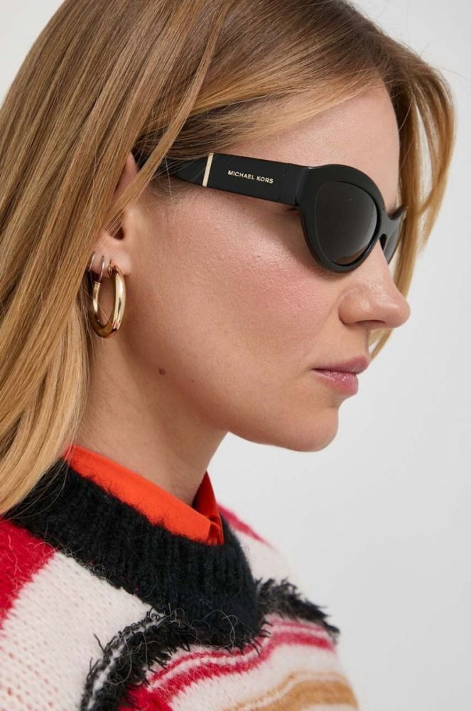 Сонцезахисні окуляри Michael Kors жіночі колір чорний (3654822) фото 7