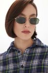 Сонцезахисні окуляри Ray-Ban жіночі колір зелений