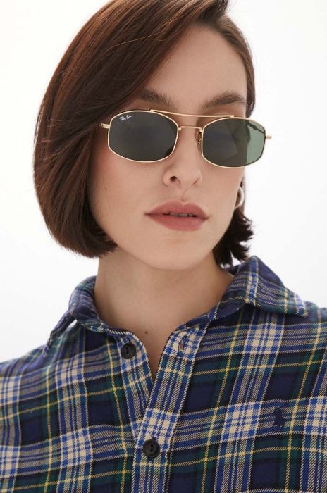 Сонцезахисні окуляри Ray-Ban жіночі колір зелений
