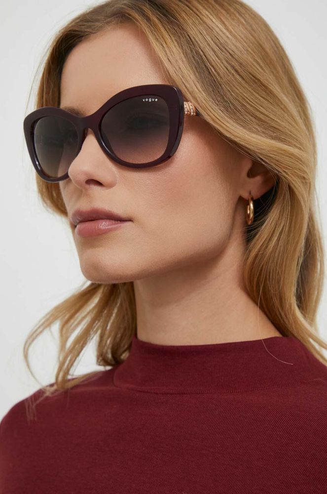 Сонцезахисні окуляри VOGUE 0VO5515SB жіночі колір фіолетовий