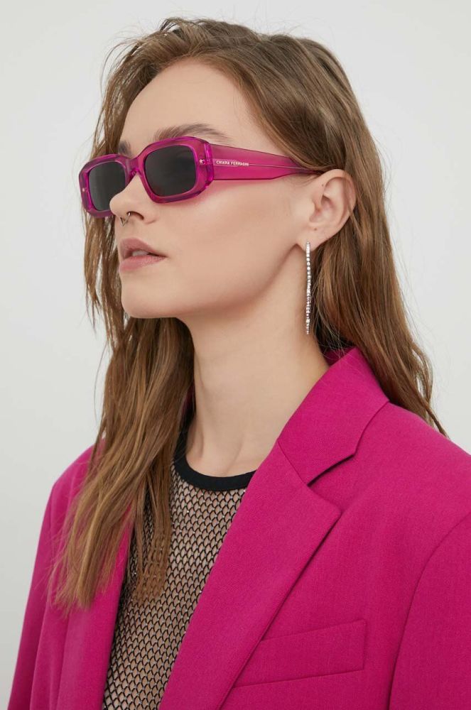 Сонцезахисні окуляри Chiara Ferragni жіночі колір фіолетовий
