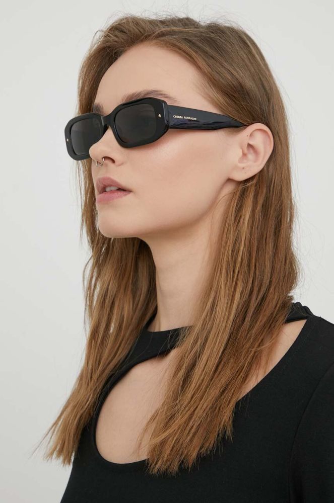 Сонцезахисні окуляри Chiara Ferragni жіночі колір чорний (3686084)