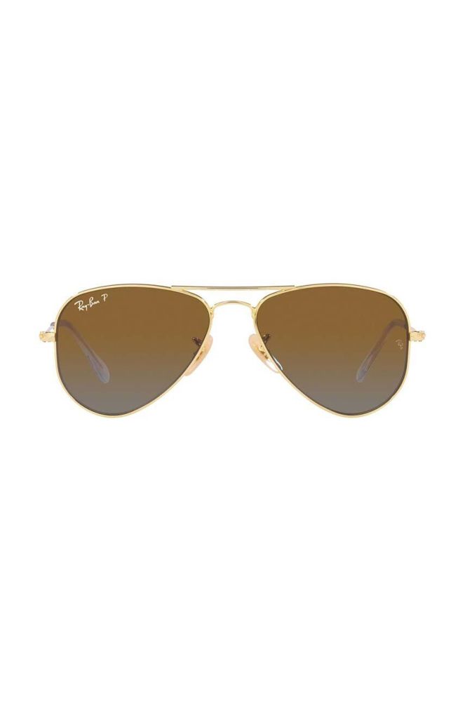 Дитячі сонцезахисні окуляри Ray-Ban Junior Aviator колір коричневий 0RJ9506S-Polarized