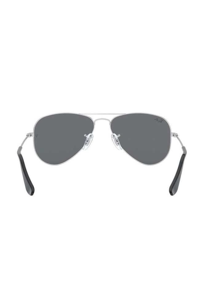 Дитячі сонцезахисні окуляри Ray-Ban Junior Aviator колір сірий 0RJ9506S-Lustrzane фото 7
