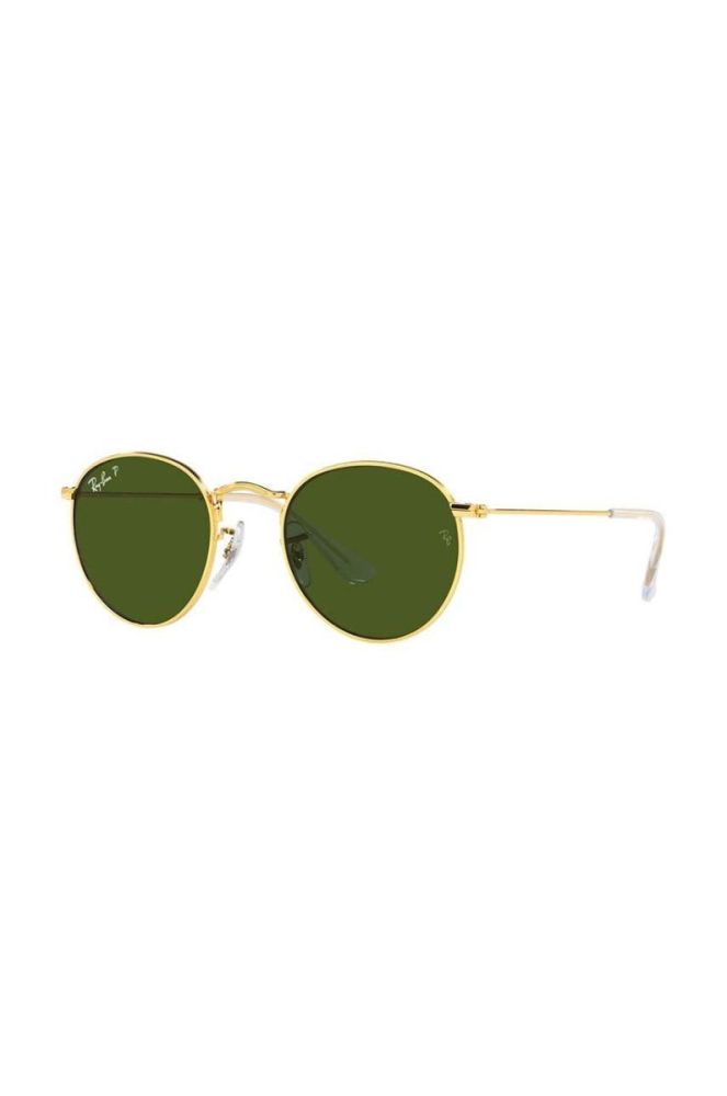 Дитячі сонцезахисні окуляри Ray-Ban Round Kids колір зелений 0RJ9547S-Polarized фото 2