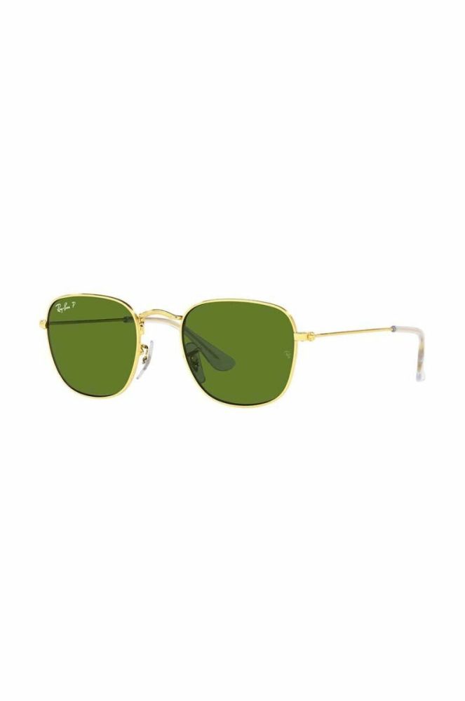 Дитячі сонцезахисні окуляри Ray-Ban Frank Kids колір зелений 0RJ9557S-Polarized фото 2