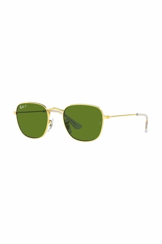 Дитячі сонцезахисні окуляри Ray-Ban Frank Kids колір зелений 0RJ9557S-Polarized фото 2