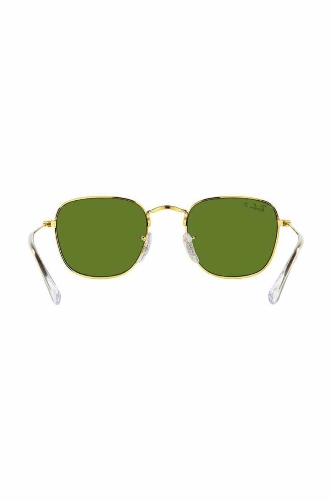 Дитячі сонцезахисні окуляри Ray-Ban Frank Kids колір зелений 0RJ9557S-Polarized фото 7
