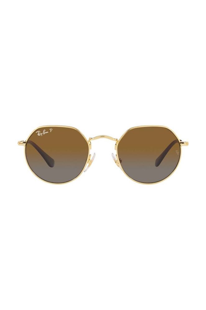 Дитячі сонцезахисні окуляри Ray-Ban Junior Jack колір коричневий 0RJ9565S-Polarized